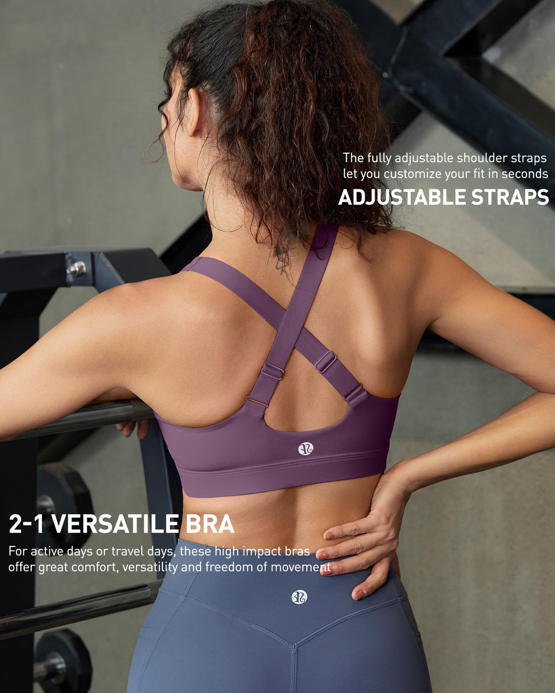 High Impact Sports Bra for Women, Adjustable Straps High Support Workout Bra