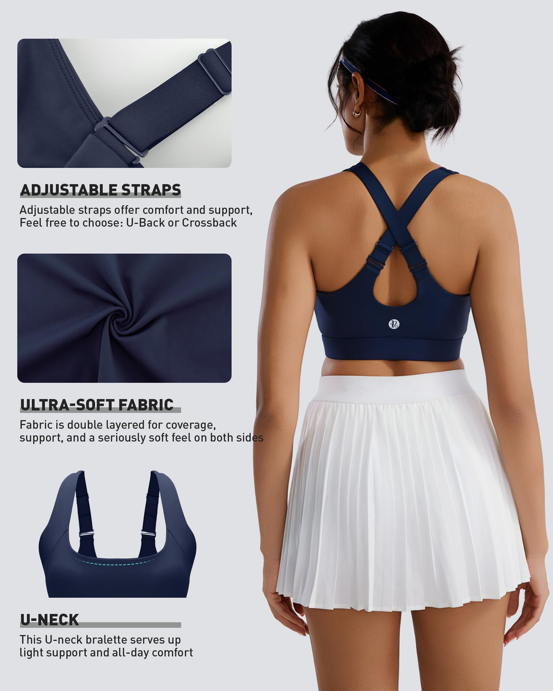 Plus Size Full‑Coverage High Impact Sports Bra, Wirefree Bounce Control Running Bra