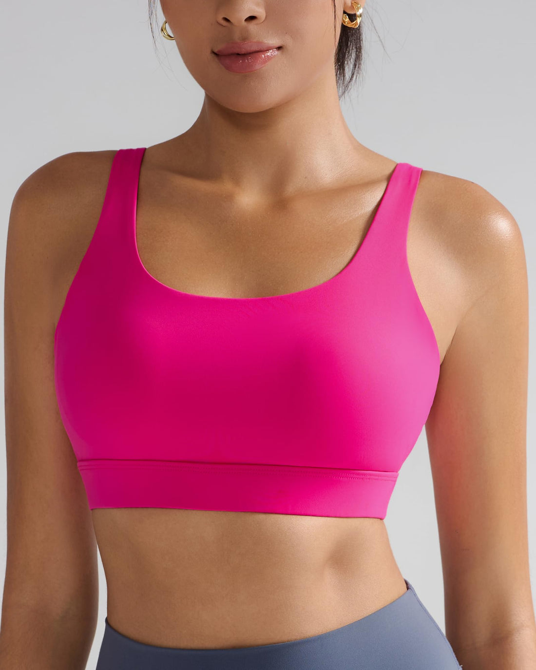 RUNNING GIRL® Medium-High Support Crisscross Back Molded Cup Sports Bra