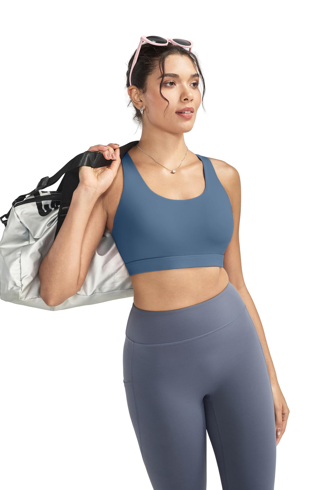 RUNNING GIRL® Sexy Criss-Cross Back Sports Bra | Medium-Support Yoga Bra with Removable Pads