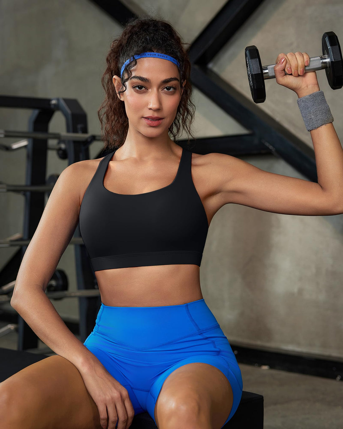 Strappy Criss-Cross Back Yoga & Gym Sports Bra with Removable Pads - Medium Support