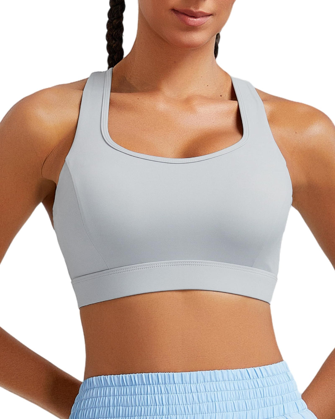 RUNNING GIRL® Racerback High Support Sports Bra Sewn-In Molded Pads