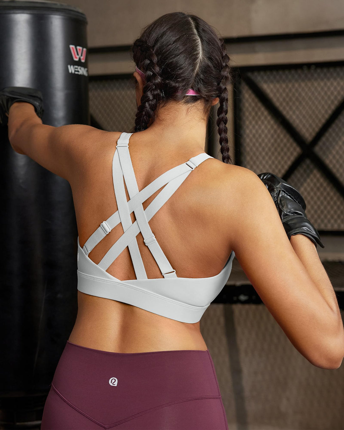 RUNNING GIRL® High-Impact Racerback Tank Sports Bra | Adjustable Straps & Fixed Cups