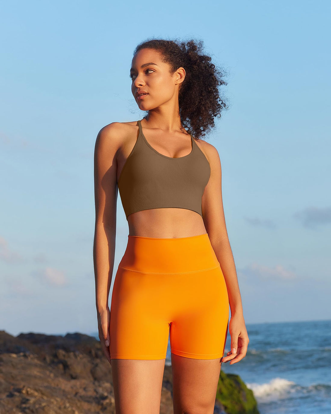 RUNNING GIRL® Sexy Criss-Cross Back Yoga Bra | Seamless Medium-Support Sports Bra