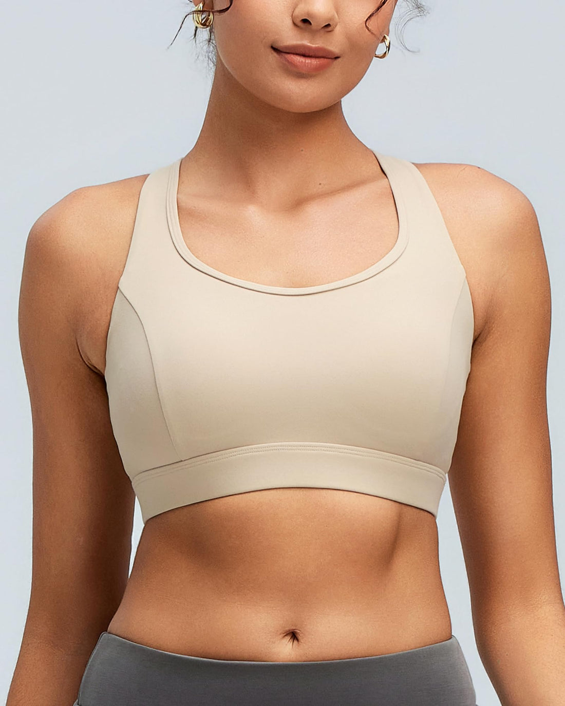 RUNNING GIRL® Racerback High Support Sports Bra Sewn-In Molded Pads