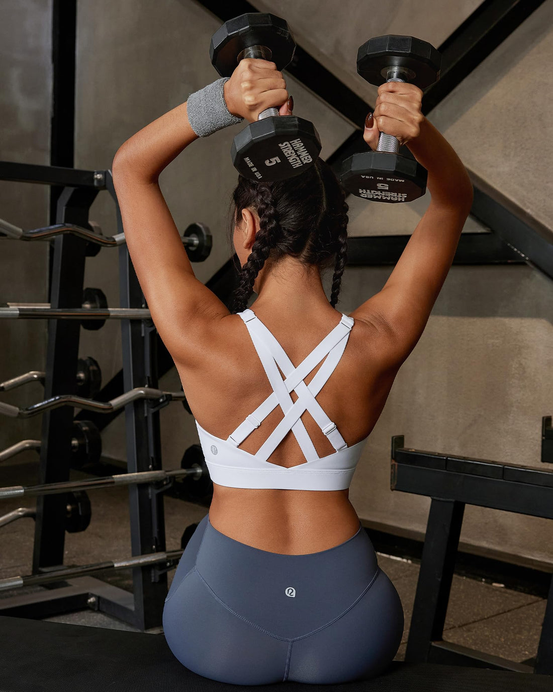RUNNING GIRL® High-Impact Racerback Tank Sports Bra | Adjustable Straps & Fixed Cups