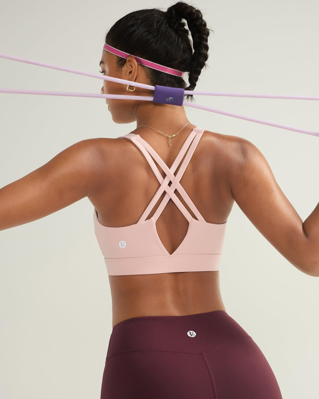 RUNNING GIRL® Medium-High Support Crisscross Back 2-1 Versatile Sports Bra