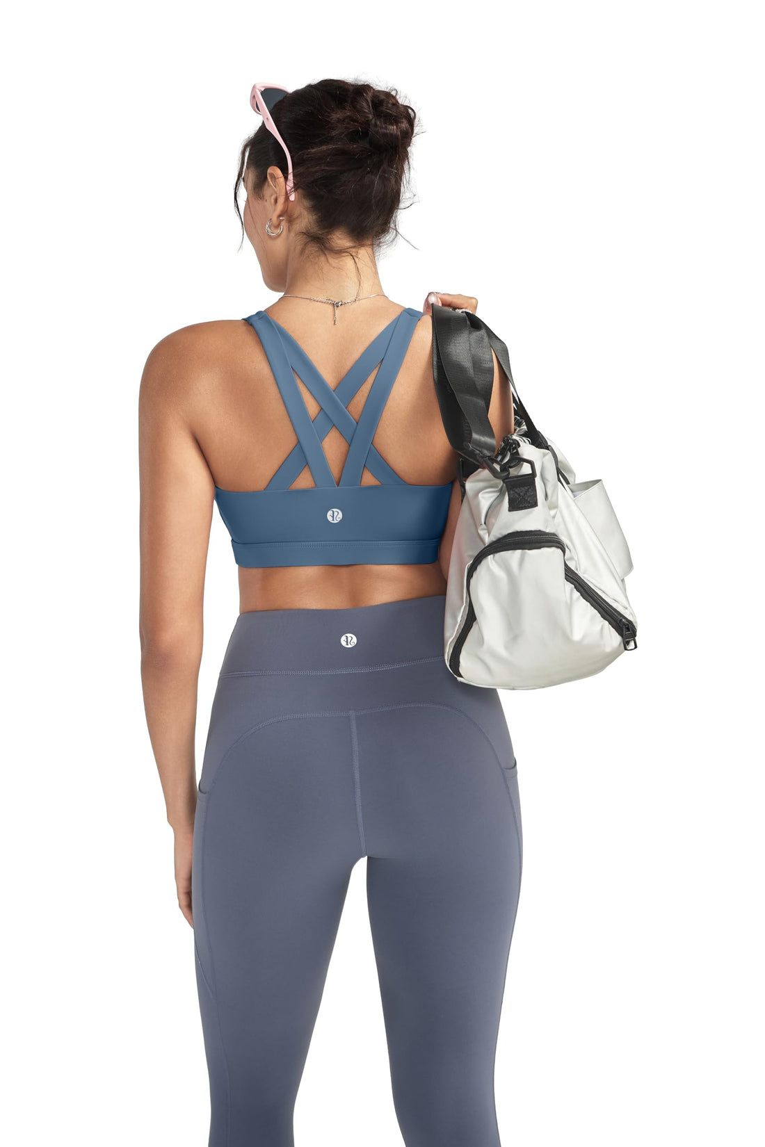RUNNING GIRL® Medium-Support Strappy Sports Bra | Removable Cups & Wide Straps for Yoga Gym