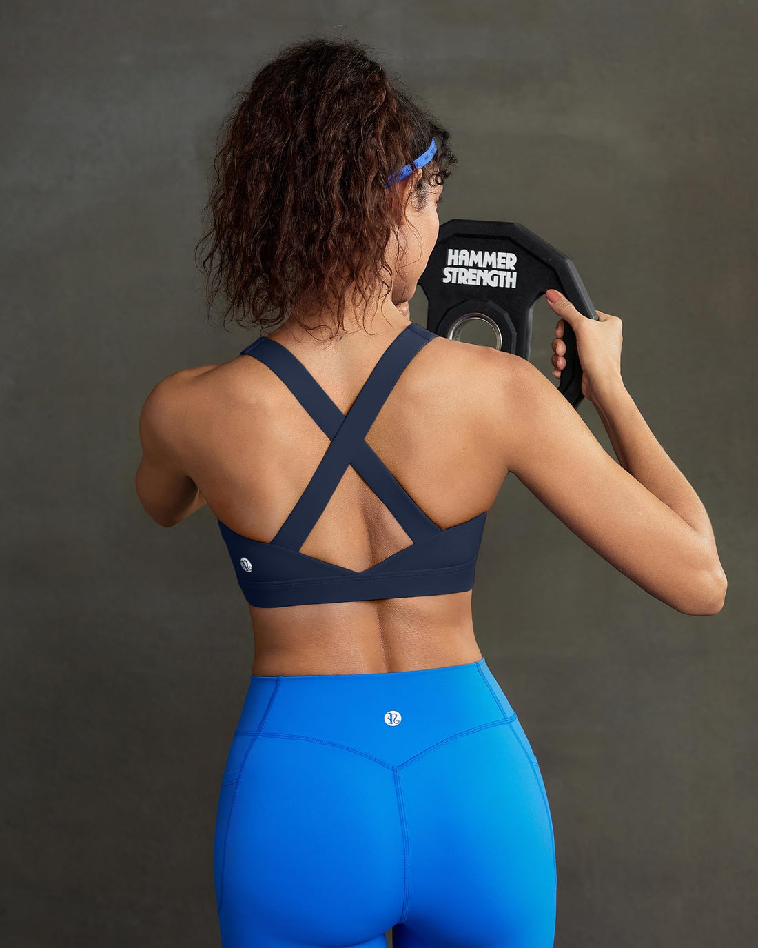 Strappy Criss-Cross Back Yoga & Gym Sports Bra with Removable Pads - Medium Support