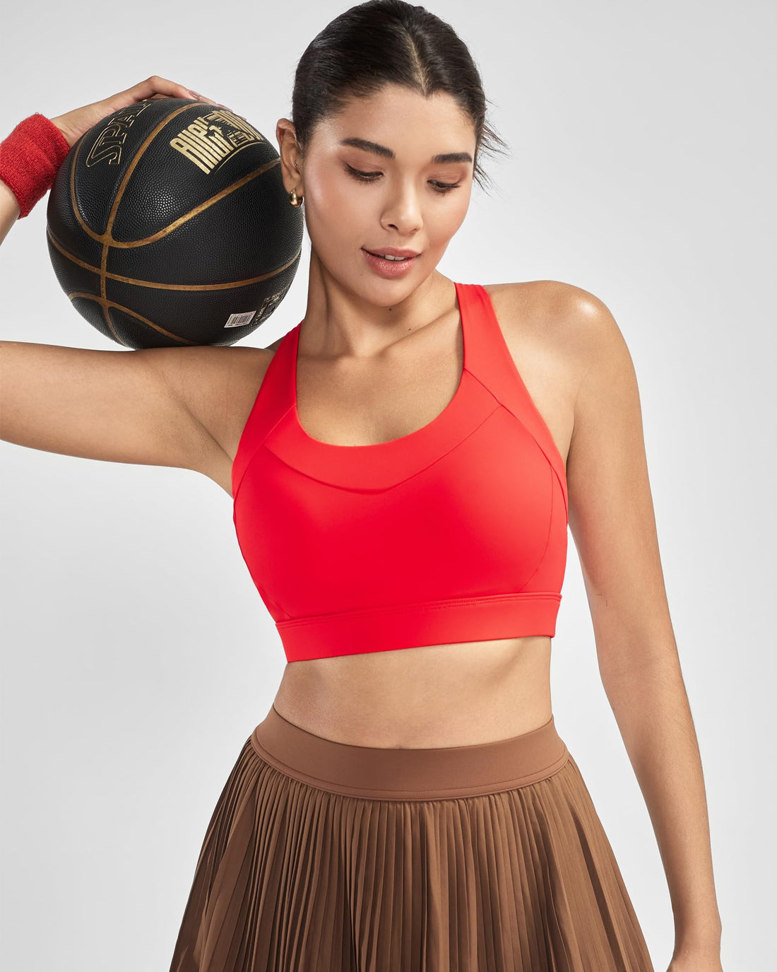 RUNNING GIRL® Medium-High Support Crisscross Back 2-1 Versatile Sports Bra