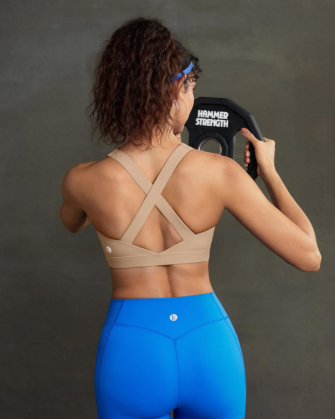 Strappy Criss-Cross Back Yoga & Gym Sports Bra with Removable Pads - Medium Support