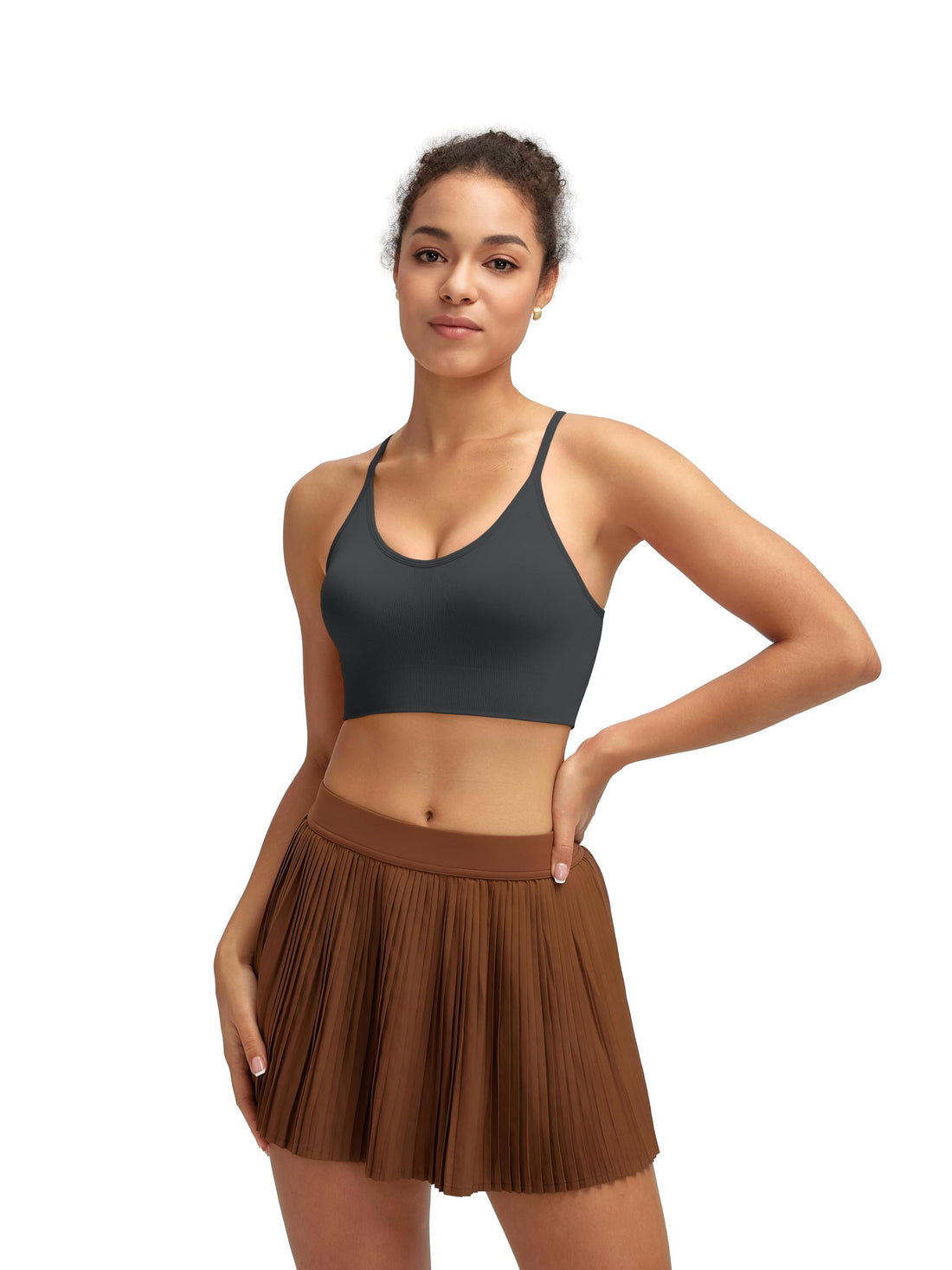 RUNNING GIRL® Sexy Criss-Cross Back Yoga Bra | Seamless Medium-Support Sports Bra