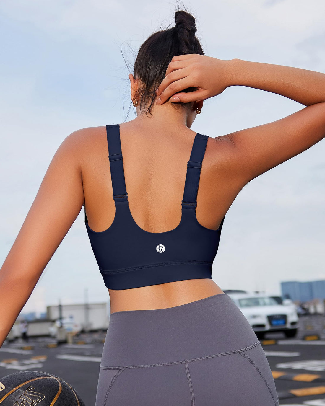 Plus Size Full‑Coverage High Impact Sports Bra, Wirefree Bounce Control Running Bra