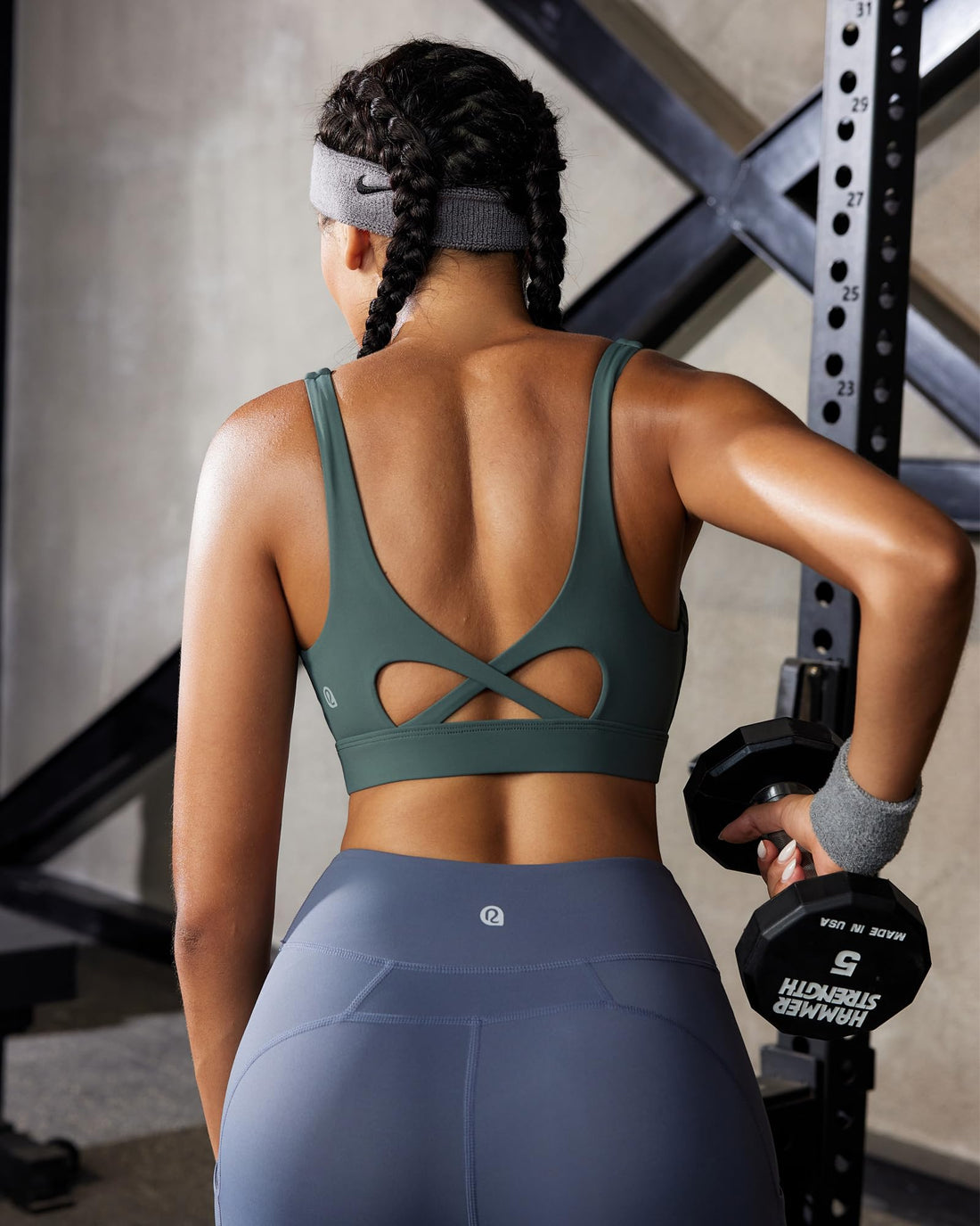 RUNNING GIRL® Medium-High Support Crisscross Back Molded Cup Sports Bra