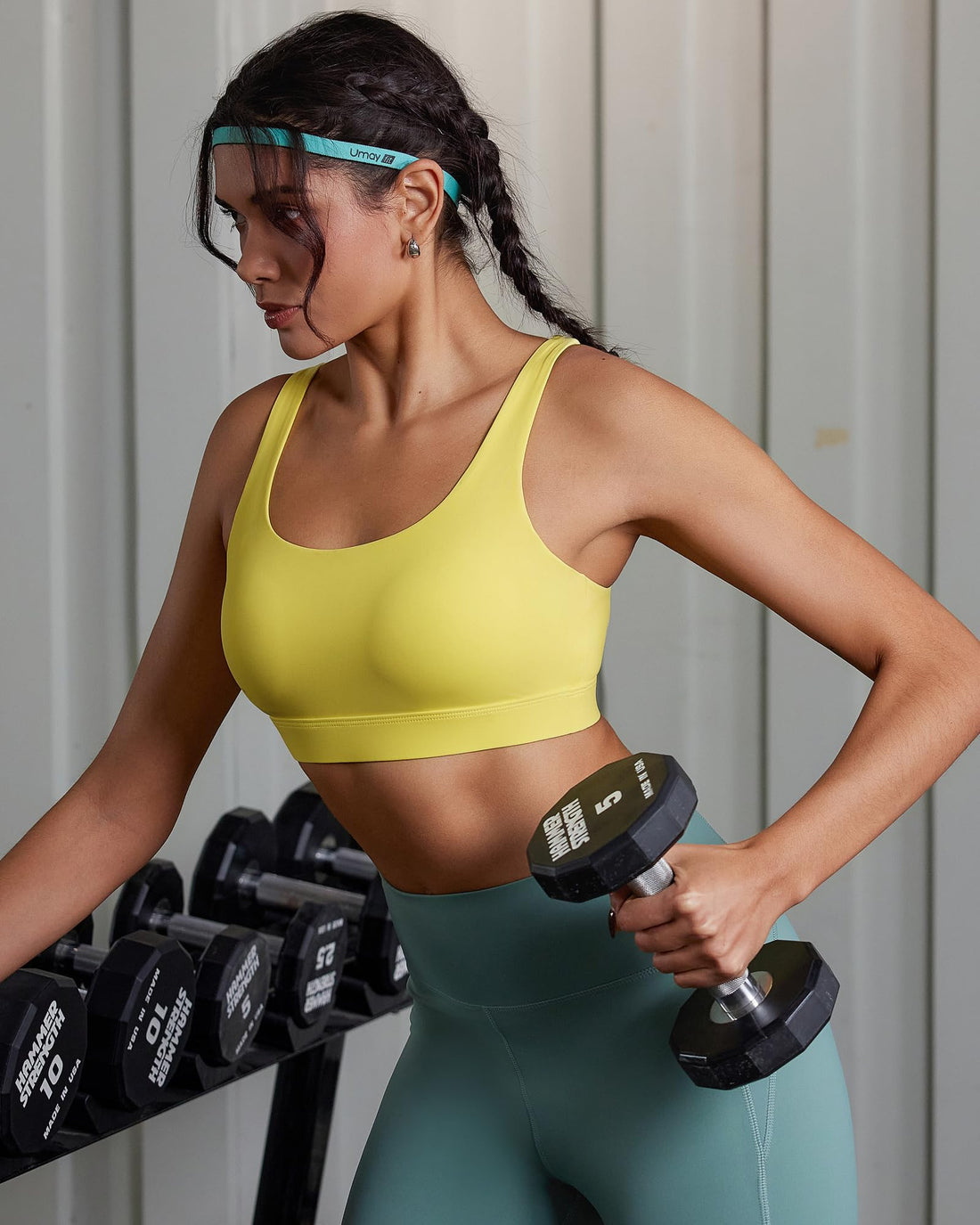 RUNNING GIRL® Medium-High Support Crisscross Back Molded Cup Sports Bra