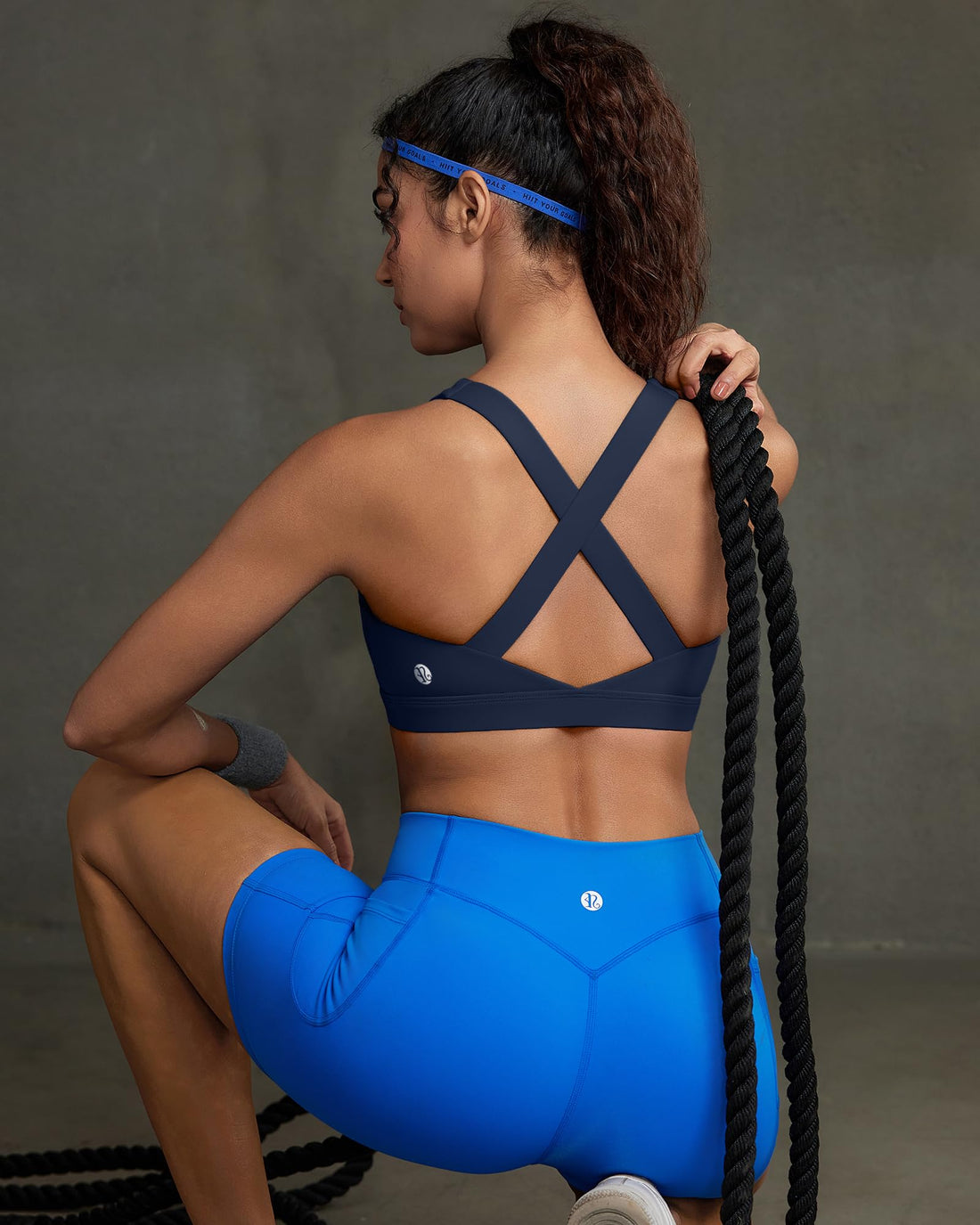 Strappy Criss-Cross Back Yoga & Gym Sports Bra with Removable Pads - Medium Support