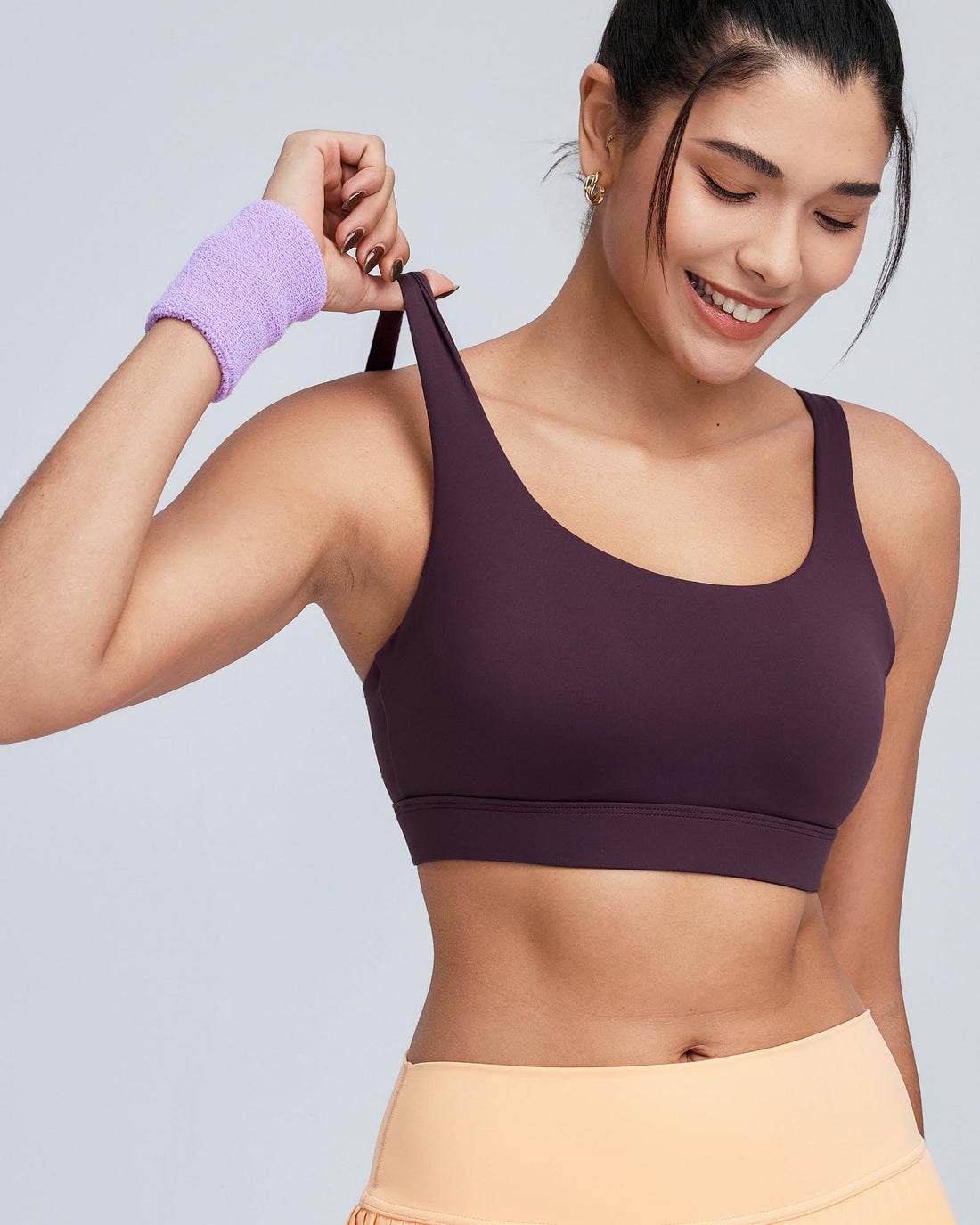 RUNNING GIRL® Medium-High Support Crisscross Back Molded Cup Sports Bra