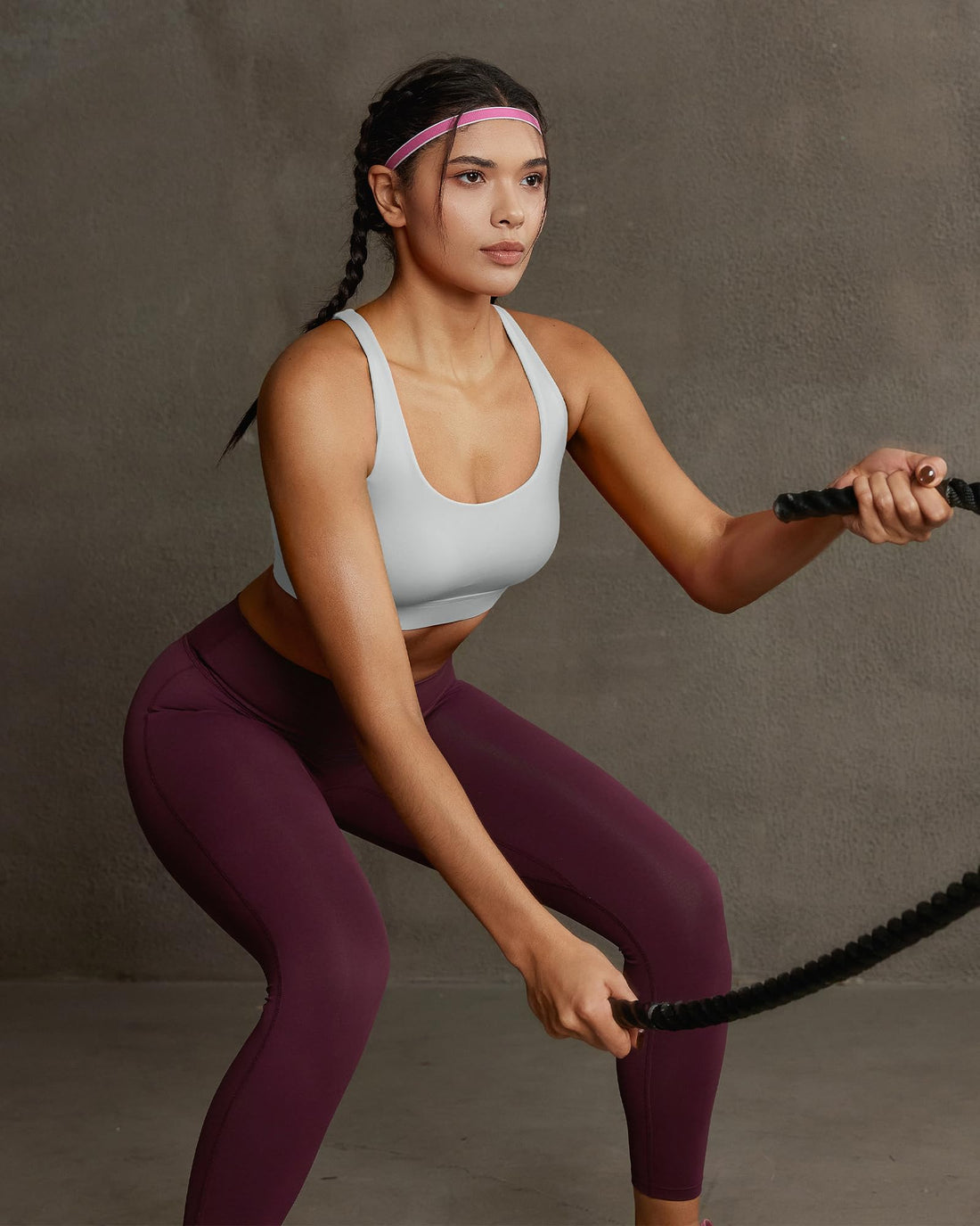 RUNNING GIRL® High-Impact Racerback Tank Sports Bra | Adjustable Straps & Fixed Cups