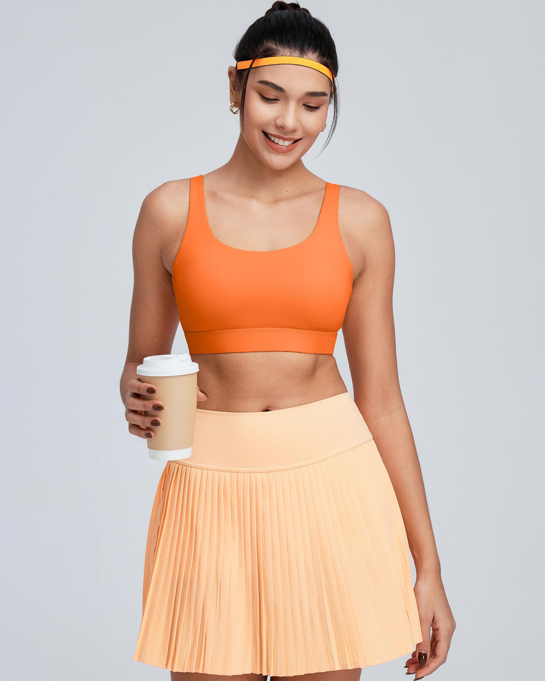 RUNNING GIRL® Medium-High Support Crisscross Back Molded Cup Sports Bra