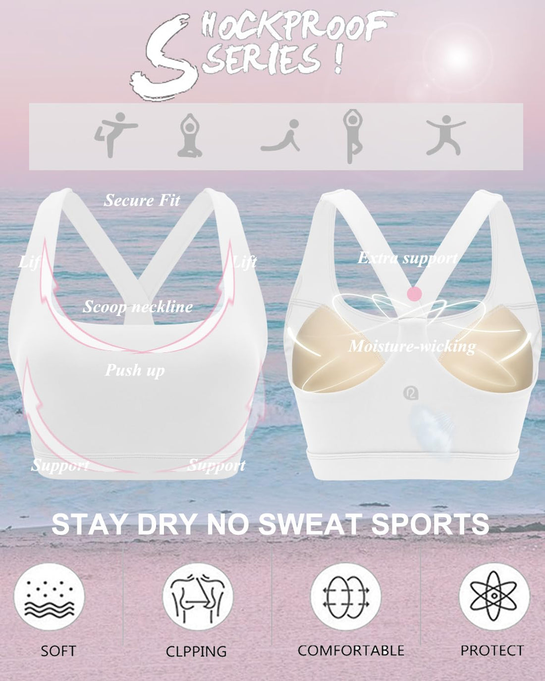 RUNNING GIRL® High-Support Sculpt Sports Bra - Fixed Molded Cups