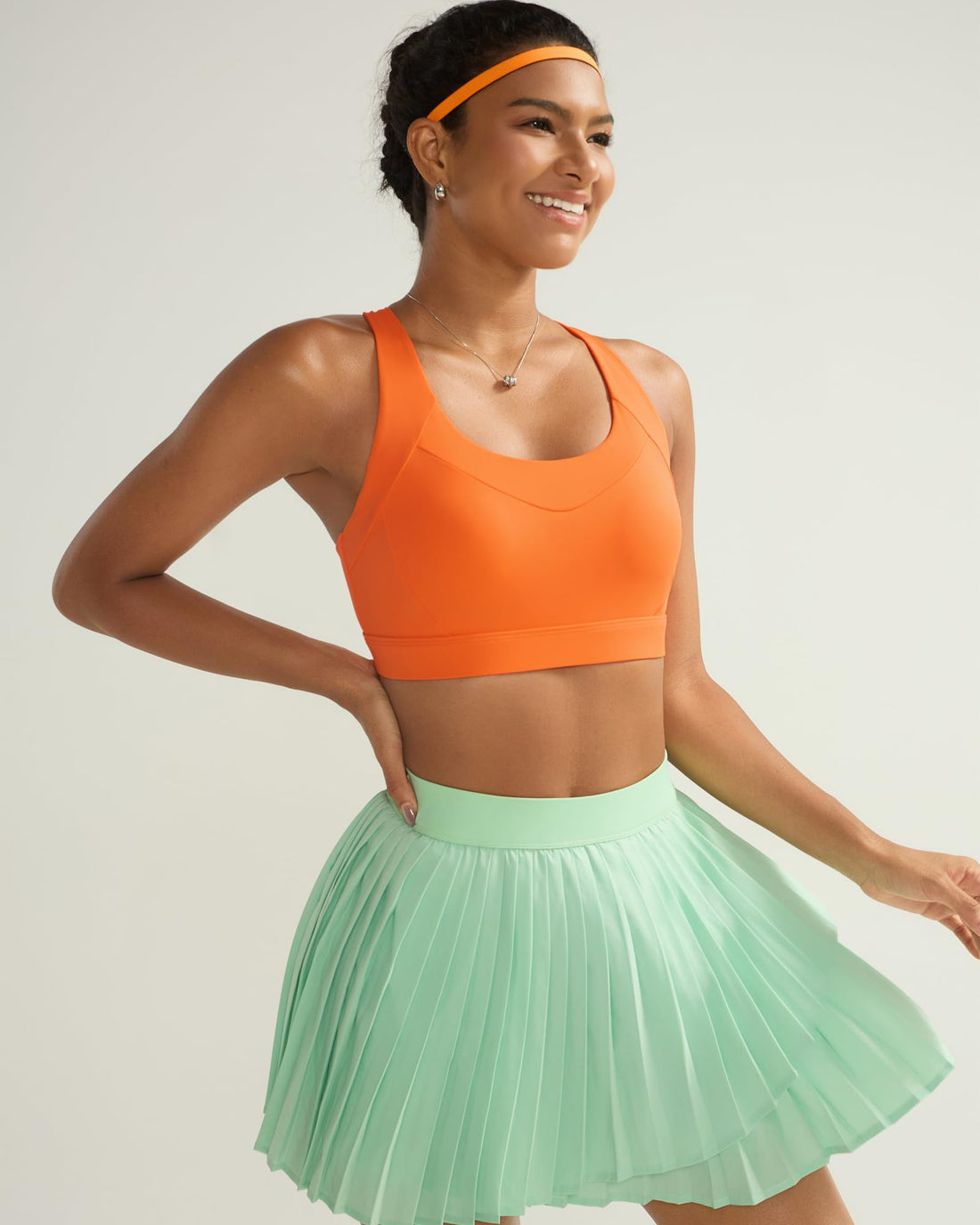 RUNNING GIRL® Medium-High Support Crisscross Back 2-1 Versatile Sports Bra