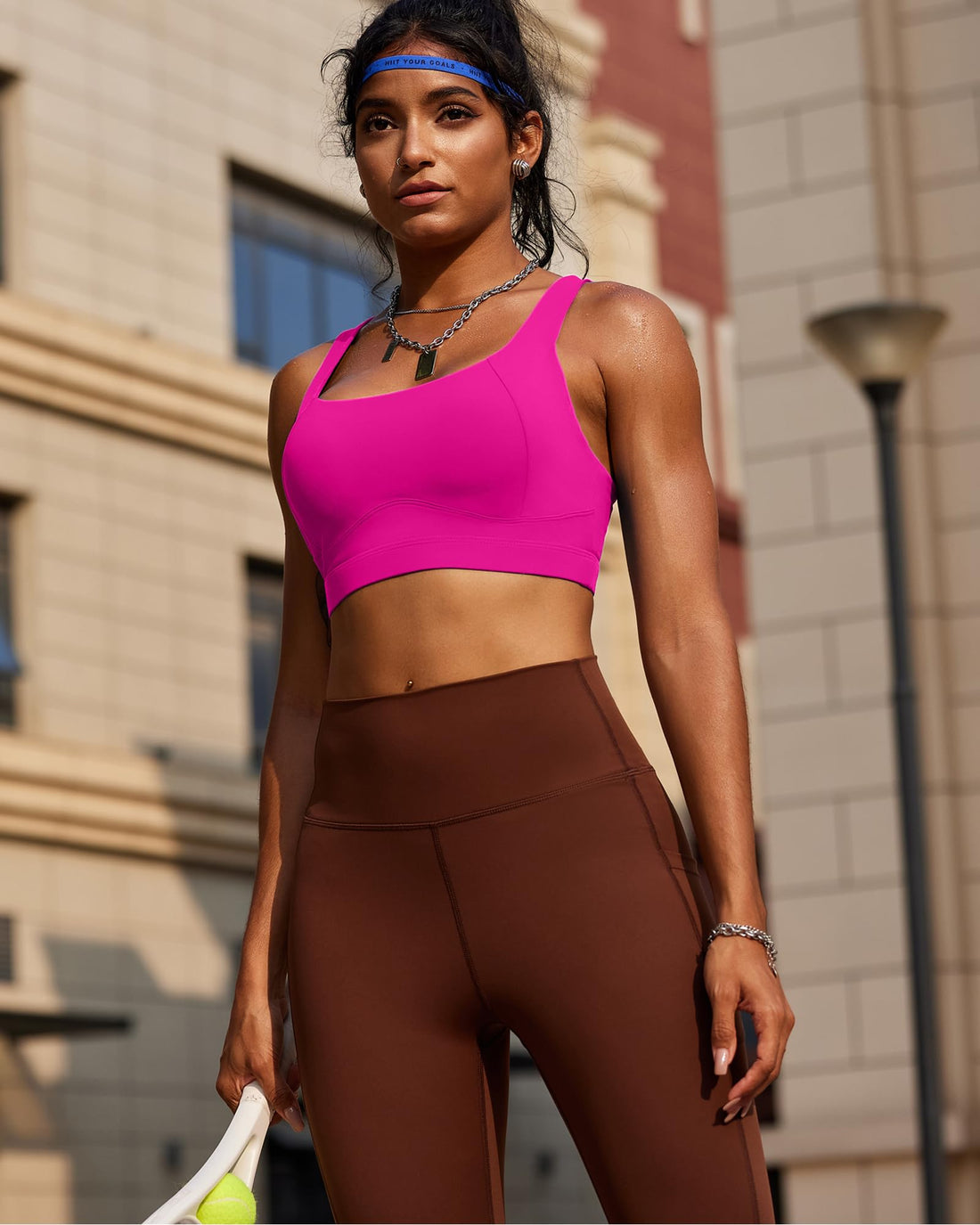 Cutout Racerback High Impact Sports Bra for Running & Gym with Molded Cups