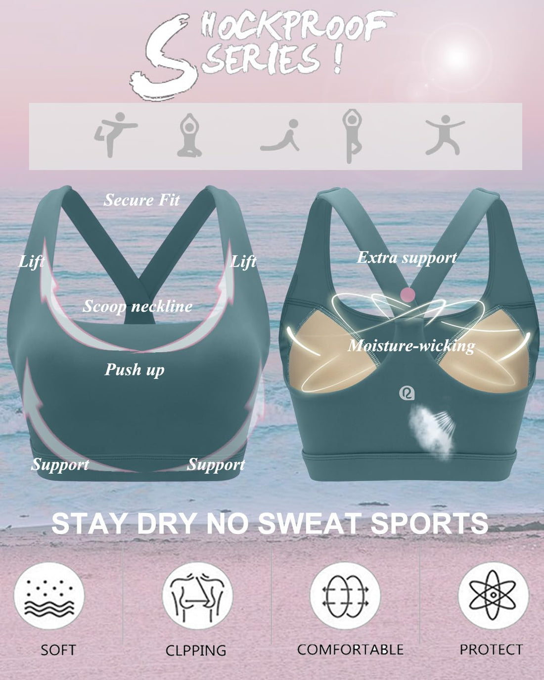 RUNNING GIRL® High-Support Sculpt Sports Bra - Fixed Molded Cups