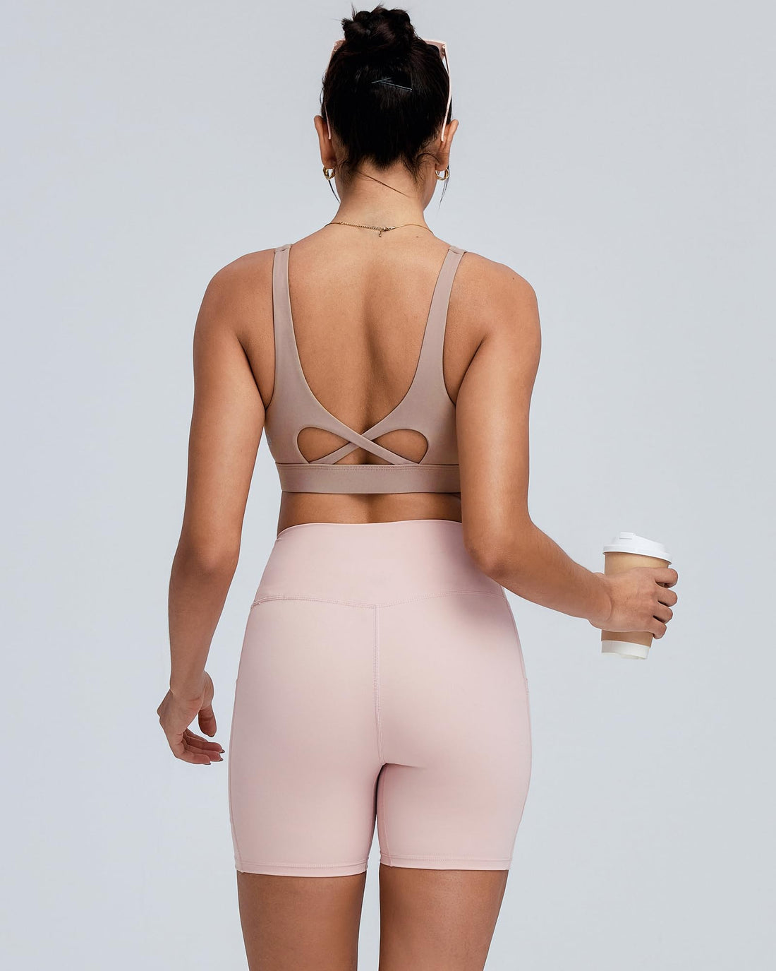 RUNNING GIRL® Medium-High Support Crisscross Back Molded Cup Sports Bra
