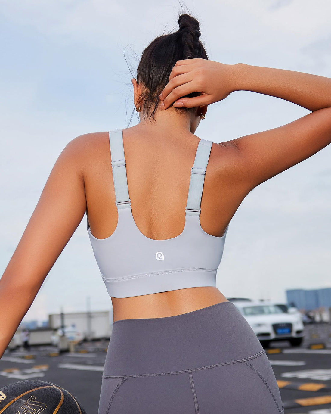 Plus Size Full‑Coverage High Impact Sports Bra, Wirefree Bounce Control Running Bra