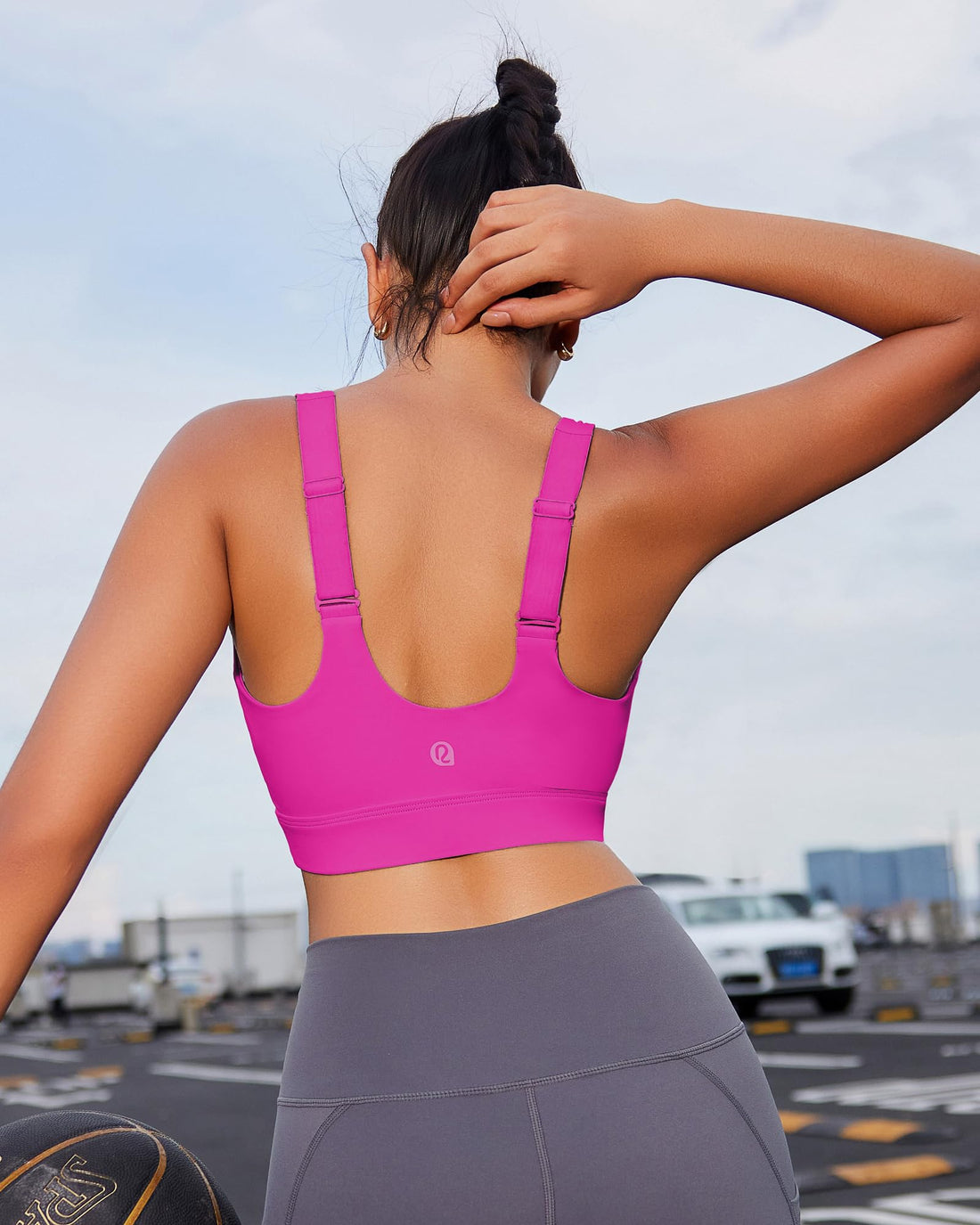 Plus Size Full‑Coverage High Impact Sports Bra, Wirefree Bounce Control Running Bra