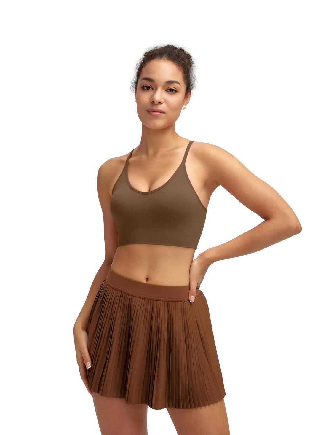 RUNNING GIRL® Sexy Criss-Cross Back Yoga Bra | Seamless Medium-Support Sports Bra