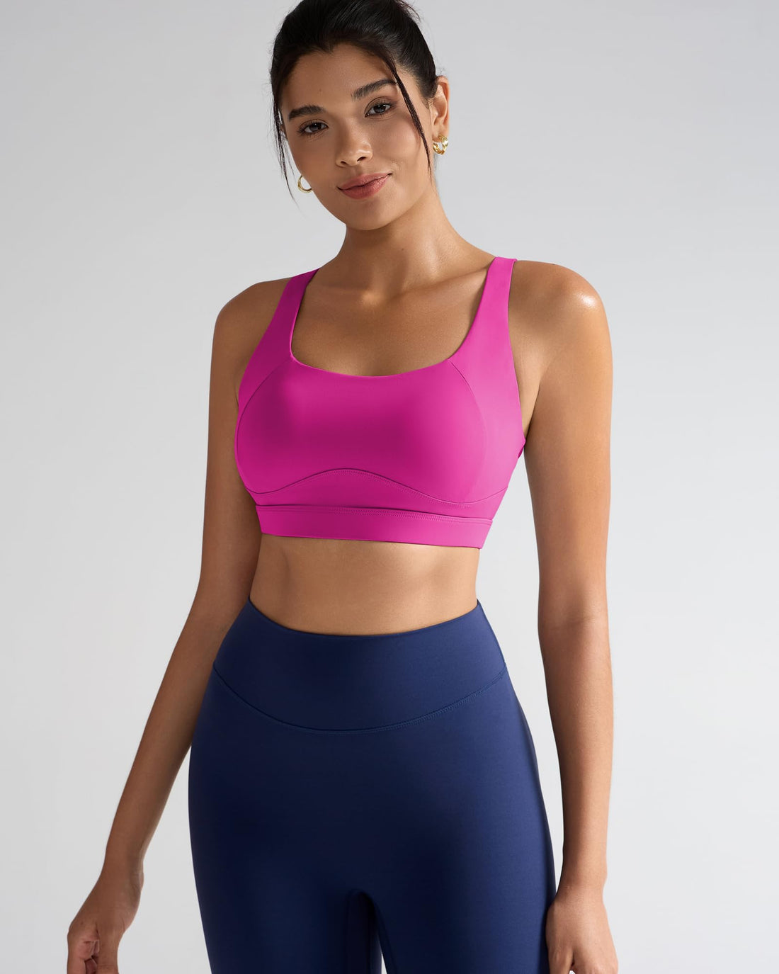 Cutout Racerback High Impact Sports Bra for Running & Gym with Molded Cups