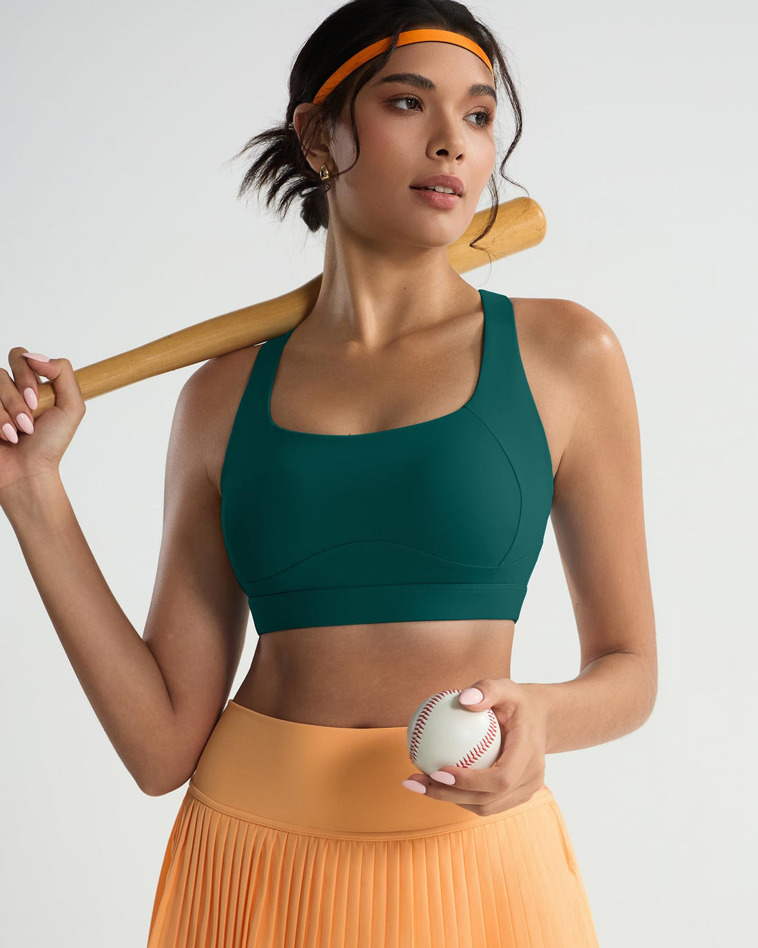 RUNNING GIRL® High-Impact Racerback Sports Bra | Fixed Molded Cups for Larger Busts