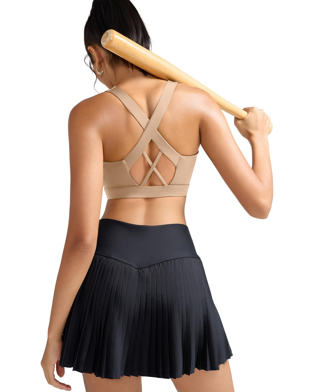 RUNNING GIRL® Women High Impact Sports Bra Crisscross Back Removable Cups