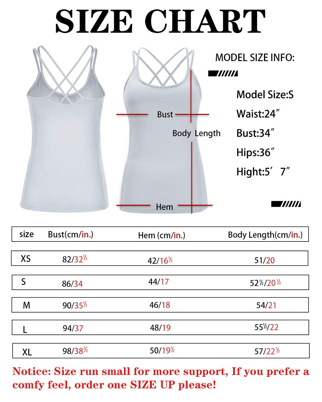 RUNNING GIRL® Sculpting Yoga Tank Top | Built-in Shelf Bra with Removable Cups & U-Shaped Back