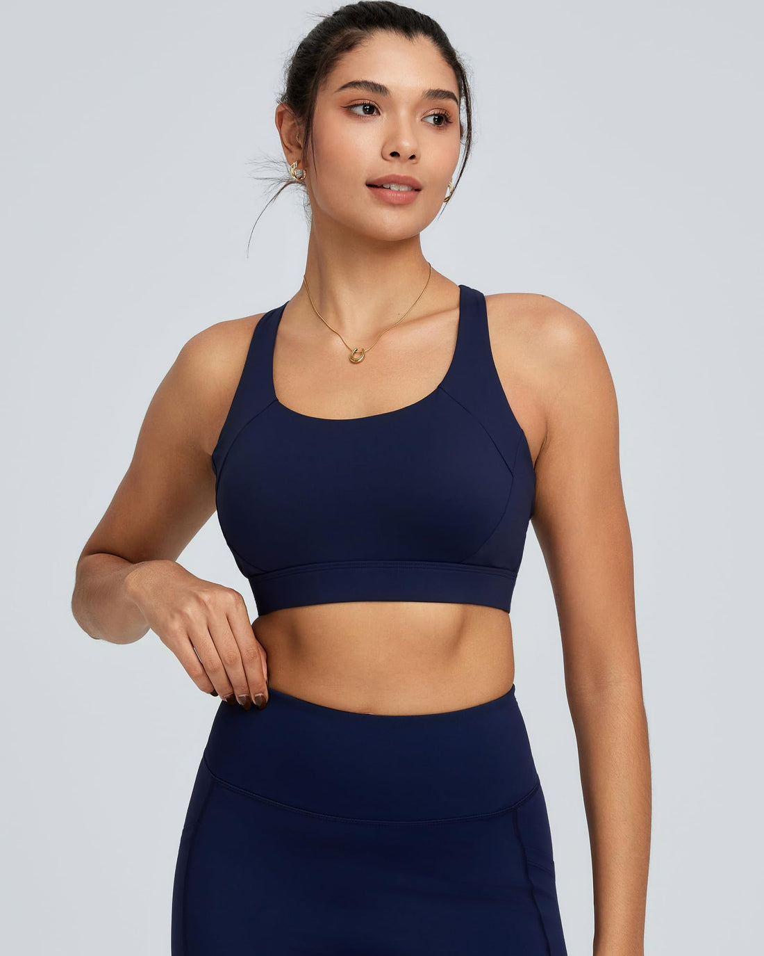 RUNNING GIRL® High Support Molded Cup Sports Bra with Sewn-in Pads