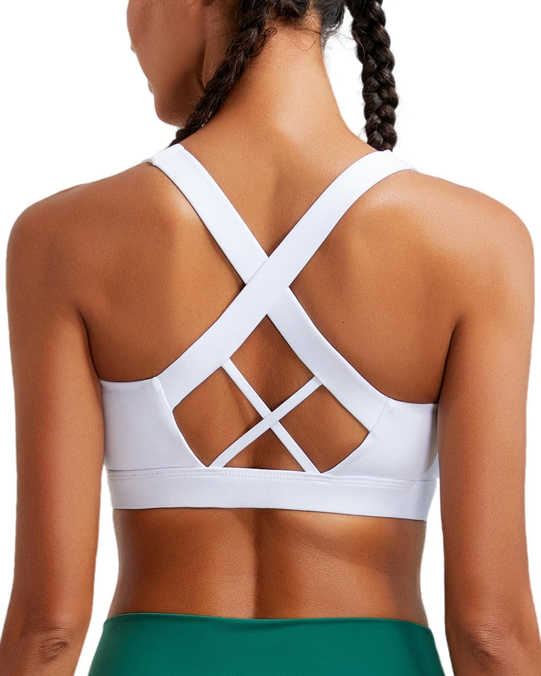 RUNNING GIRL® Women High Impact Sports Bra Crisscross Back Removable Cups