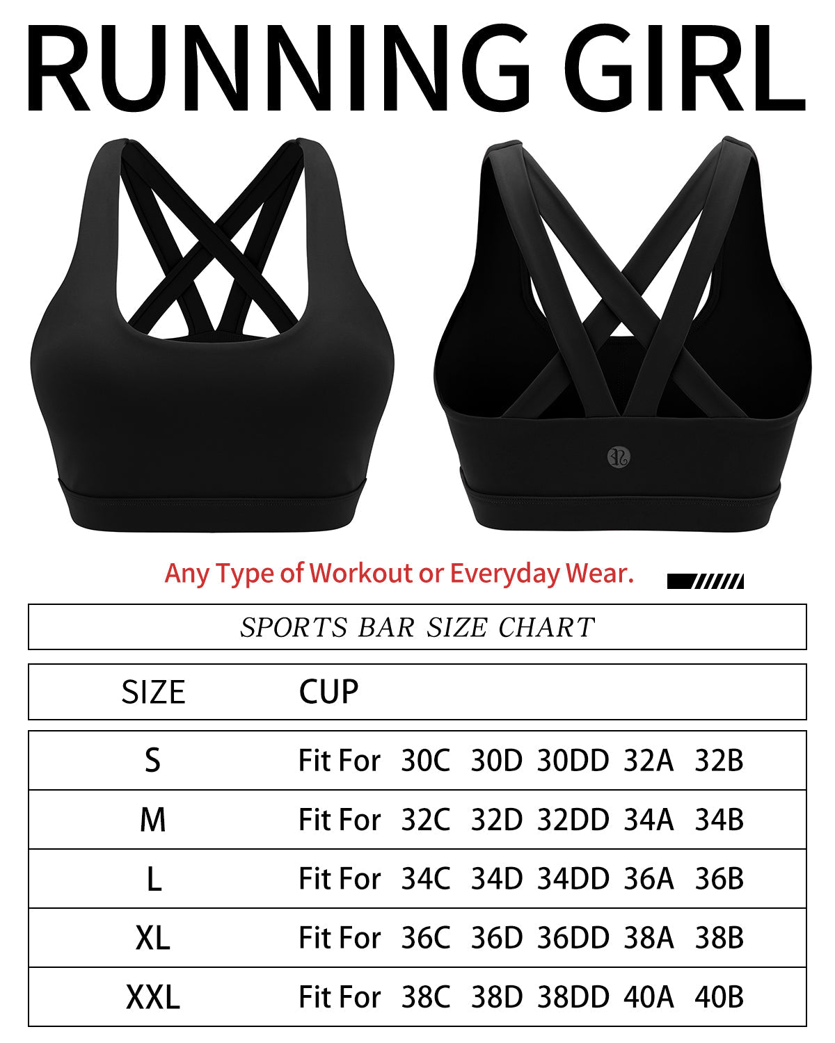 Medium Support Criss-Cross Sports Bra