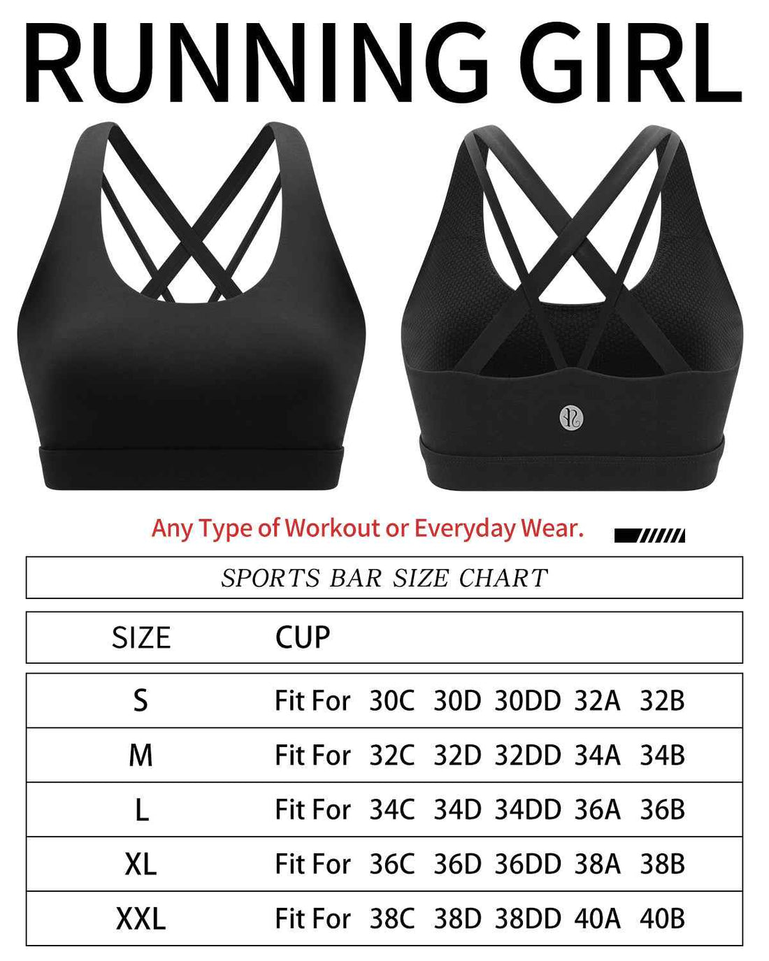 RUNNING GIRL® 2-in-1-strappy-criss-cross-versatile-bra-tank